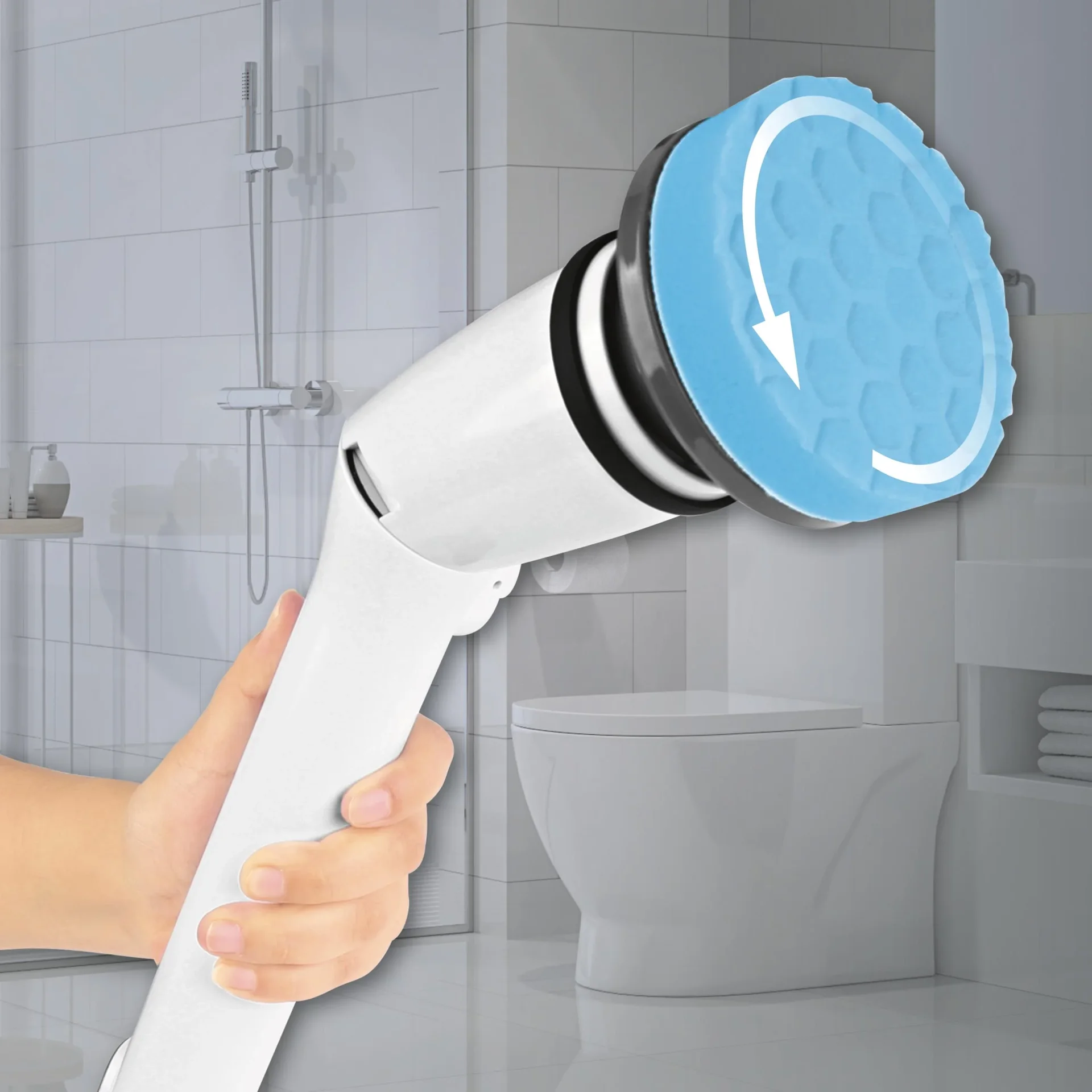 Akku-Reinigungsbürste, ausziehbar 78-105 cm, 2500 mAh - 4