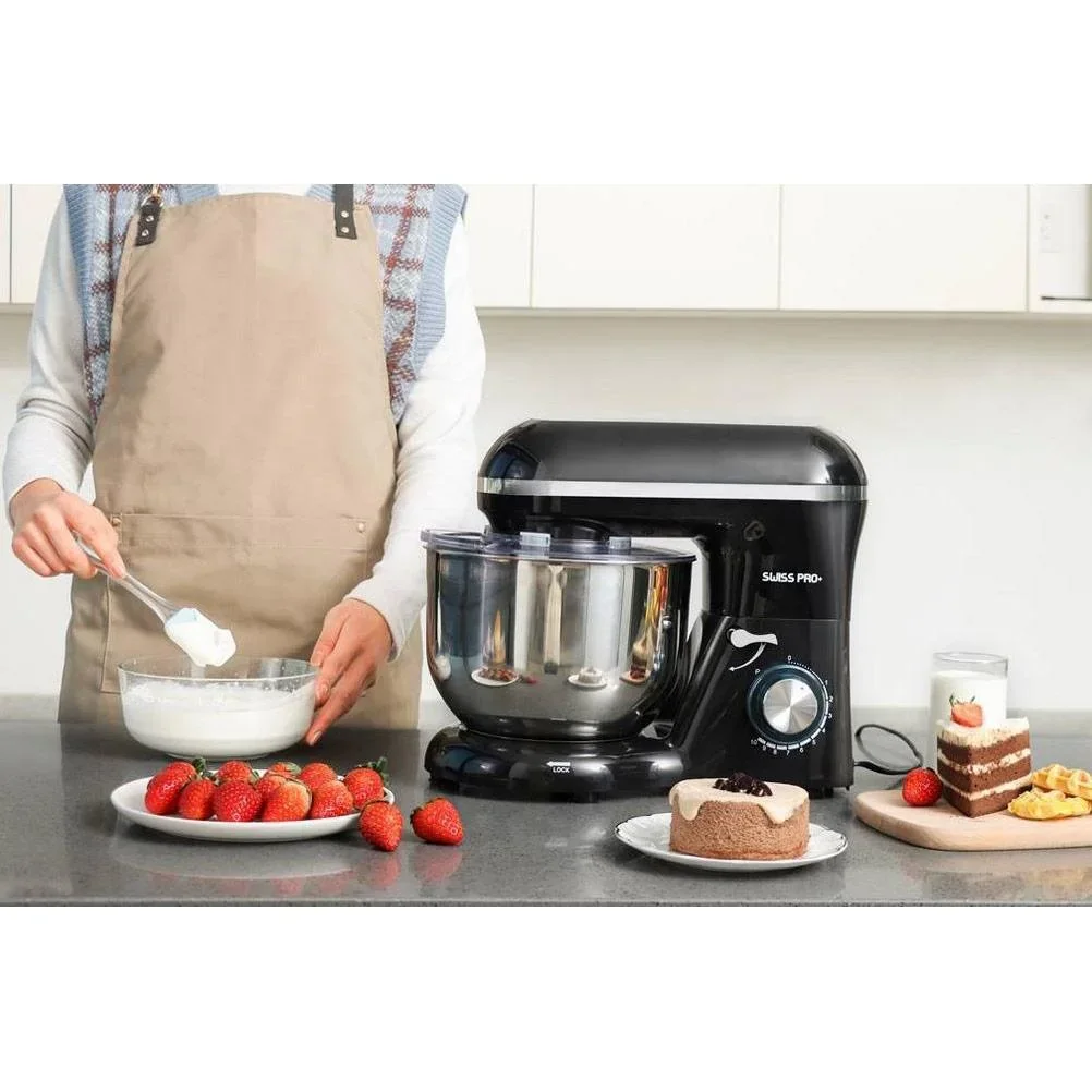 NL Leistungsstarke Küchenmaschine - 1500W - 6L - Schwarz - 0