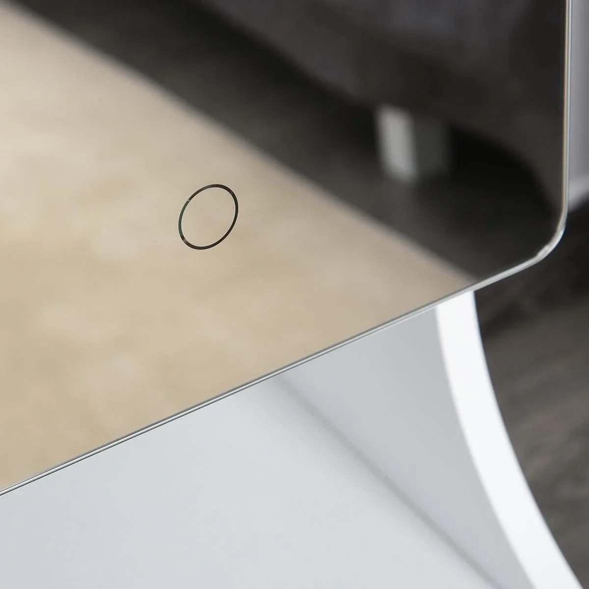 Led-Spiegel mit Schmuckschrank, weiß - 4