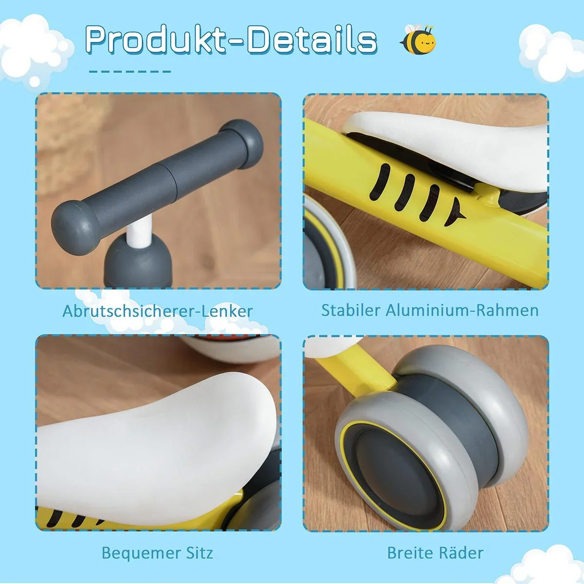 Kinder Laufrad gelb - 5