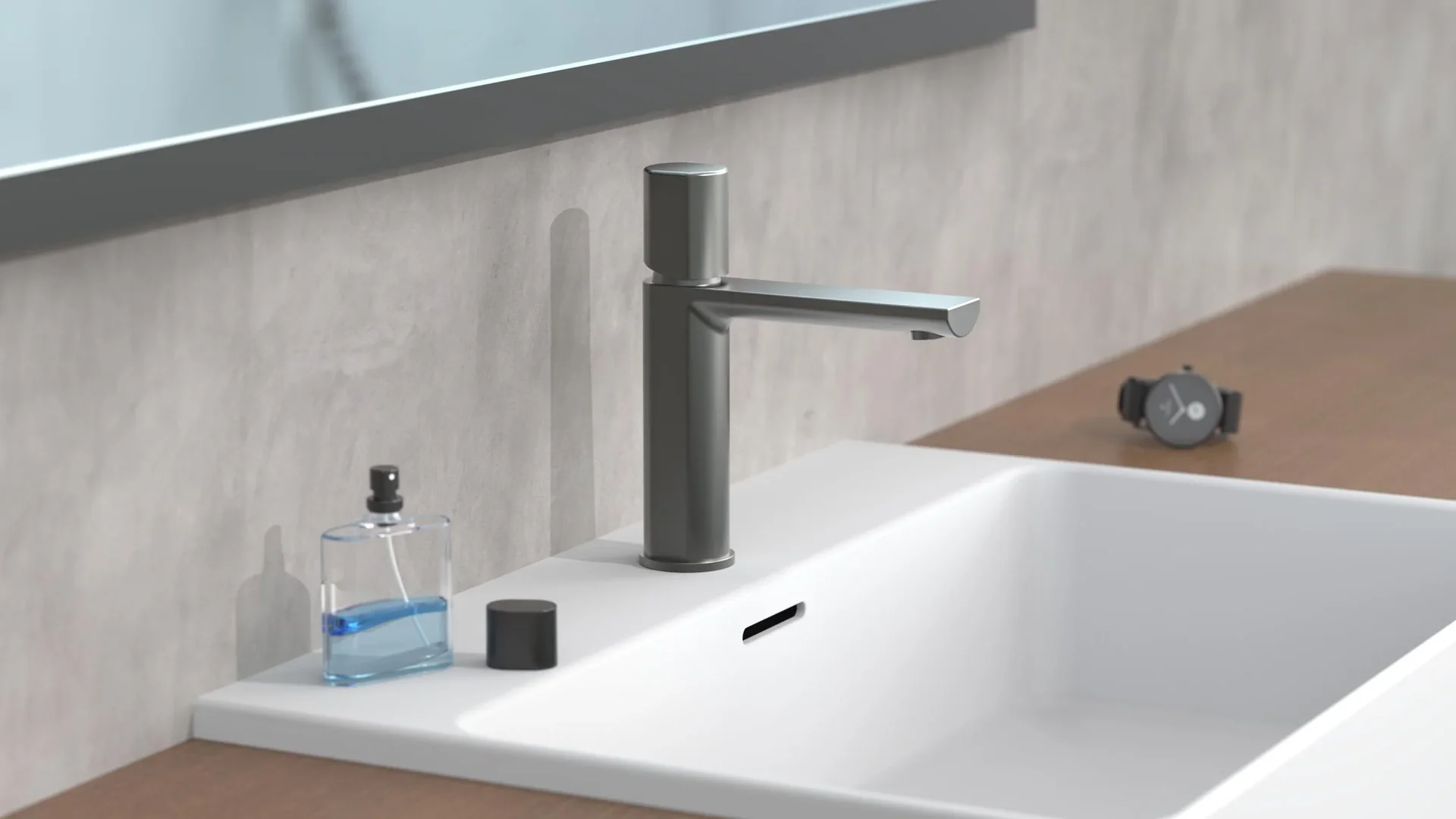 Waschtischarmatur "NEW YORK", Graphit matt - 2