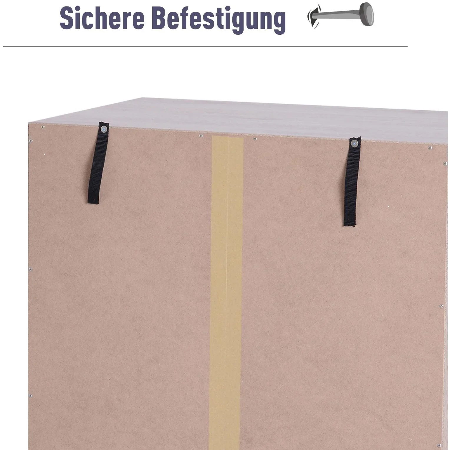 Mehrzweckschrank Kommode Sideboard Konsole Flur ausziehbar Ablagefach 78 x 39 x 87,2 cm - 4