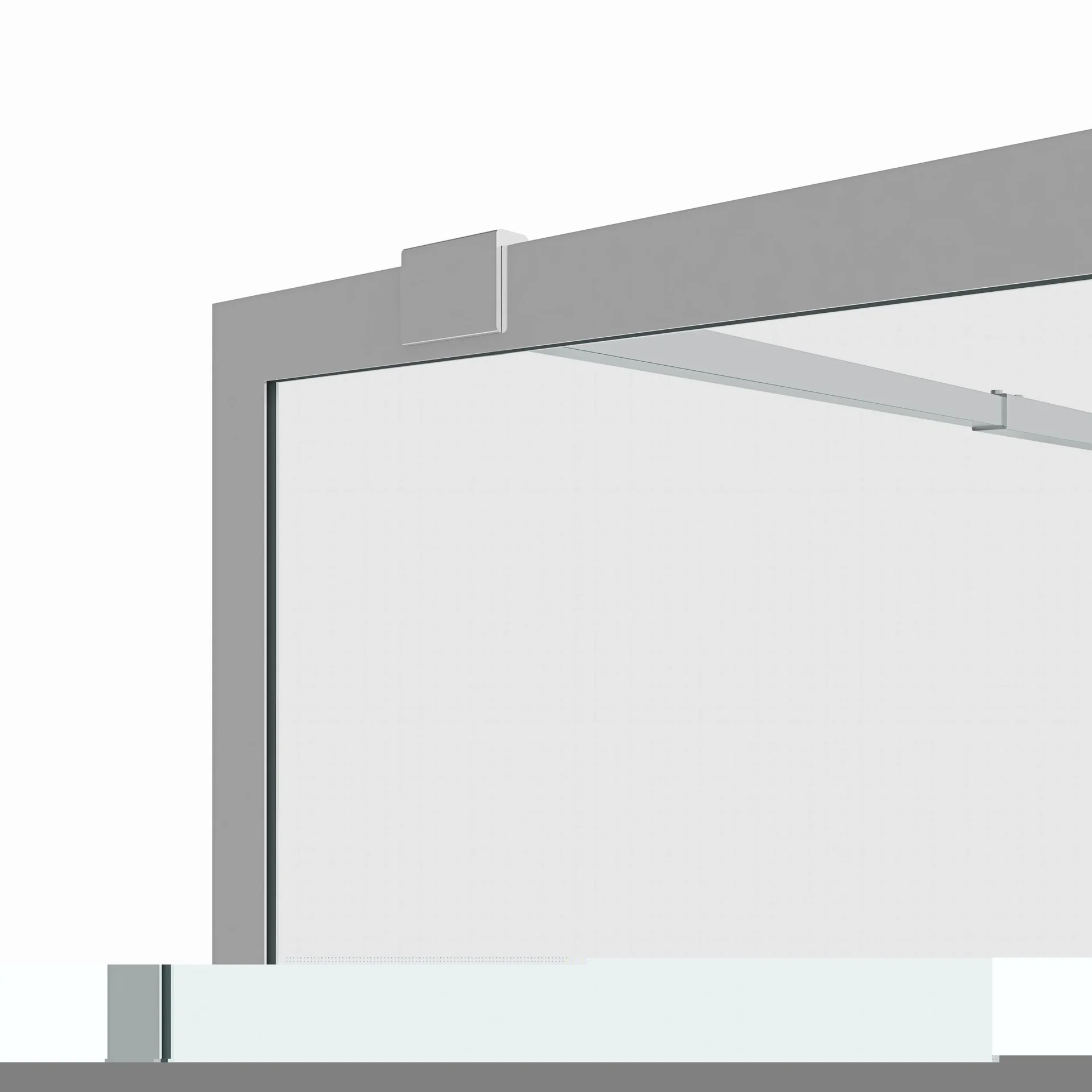 Walk-IN Glas-Duschwand 90 x 200 cm, Duschabtrennung mit barrierefreiem Einstieg inklusive Halterungsstange, matt schwarz - 4