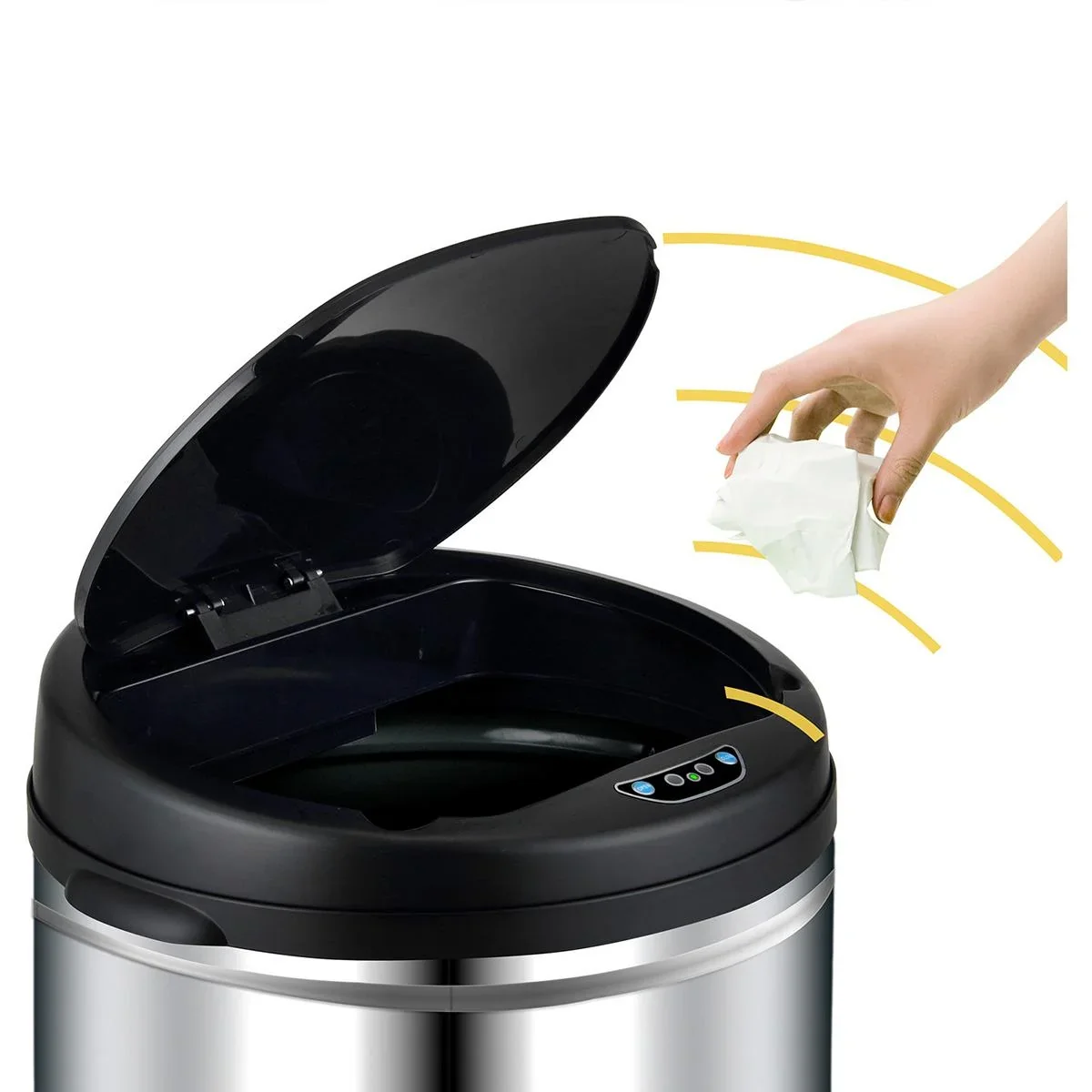 Abfallbehälter mit Sensor aus Edelstahl 40 Liter - 2