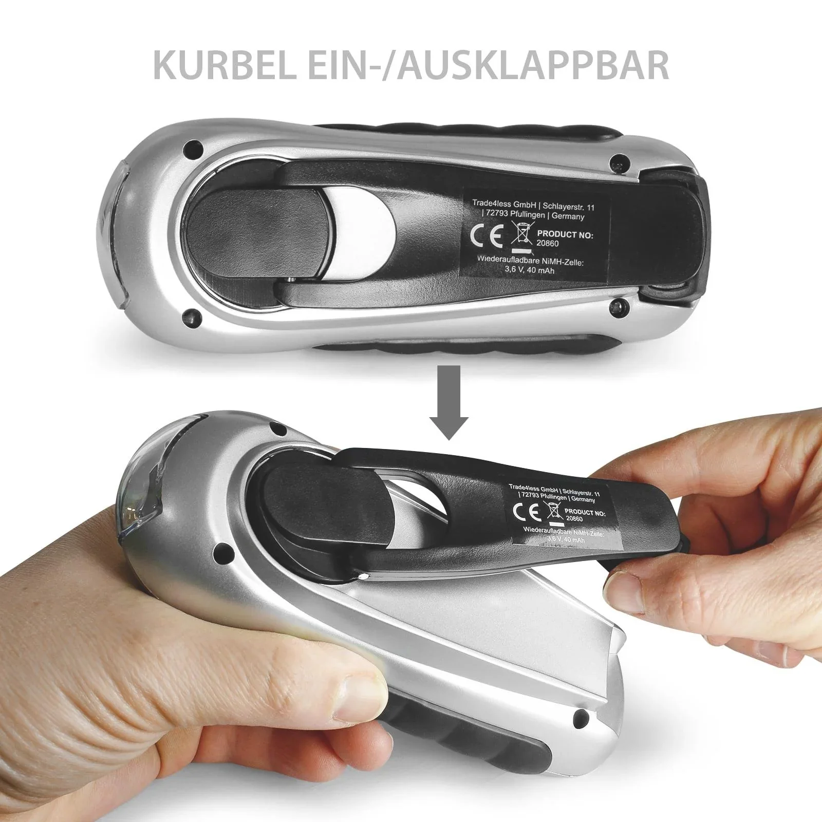 LED Dynamo Taschenlampe - 0