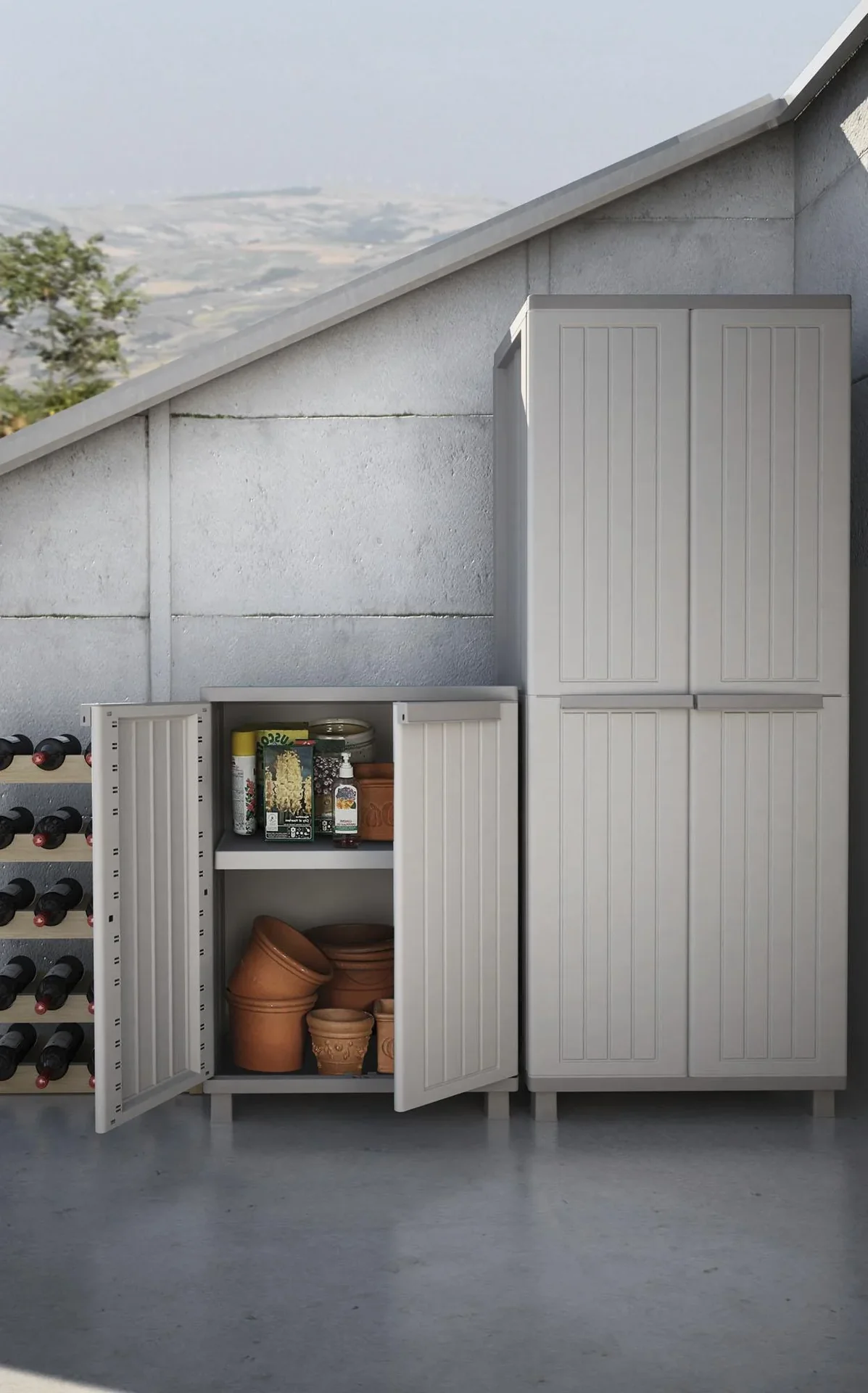 C-Wood 680 Kunststoffschrank für den wettergeschützten Außen- und Innenbereich - 0