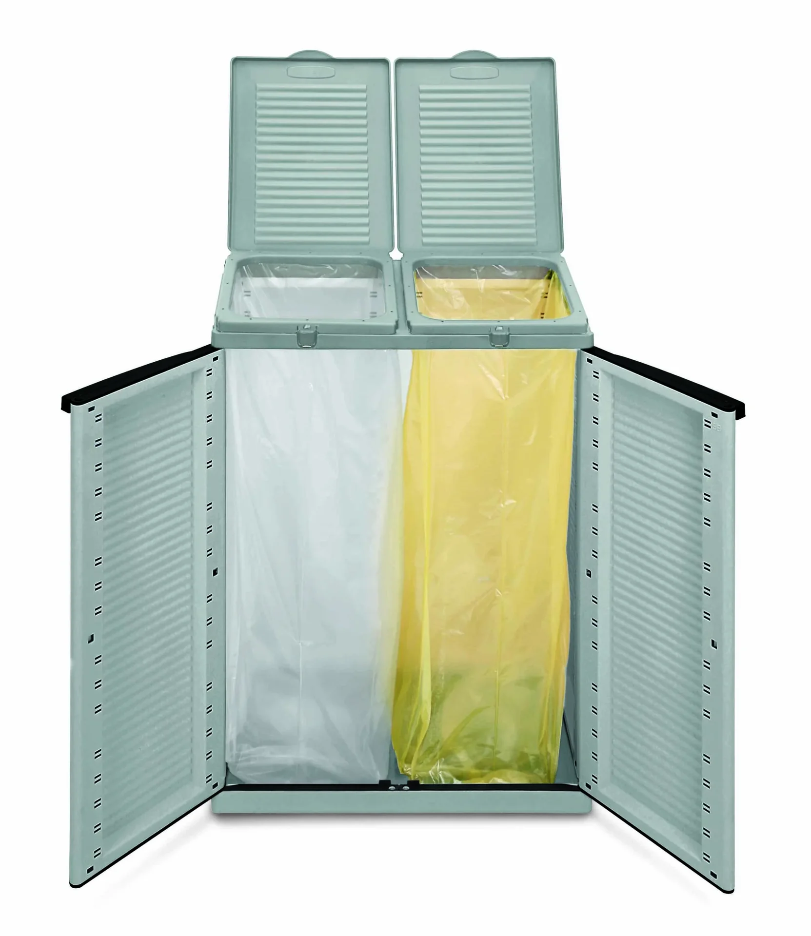 2-faches Mülltrennsystem Ecocab 2 für den wettergeschützten Außen- und Innenbereich - 0