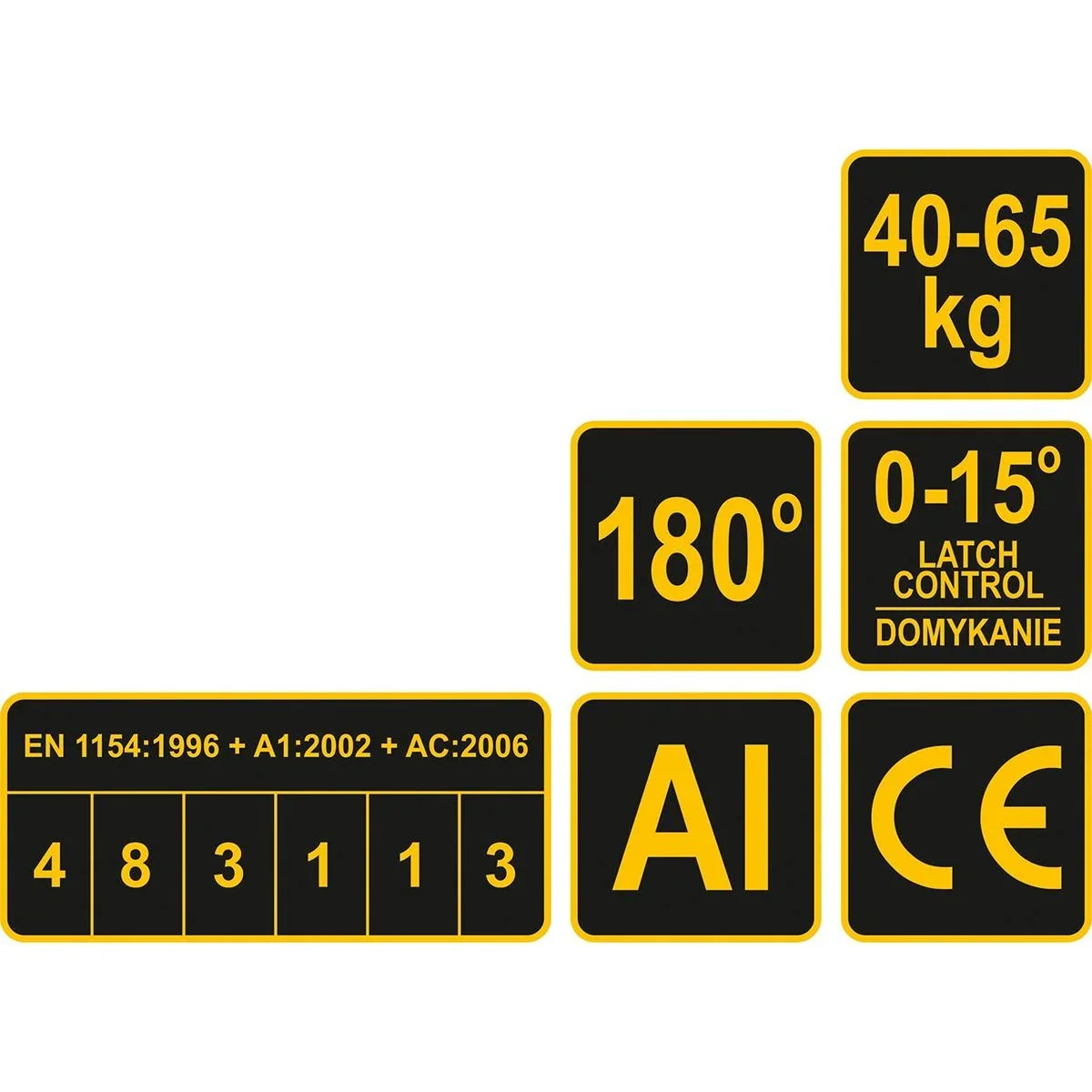 Silent-Türschließer - Türschließer für Innenräume - bis 65 kg - Silber - 0