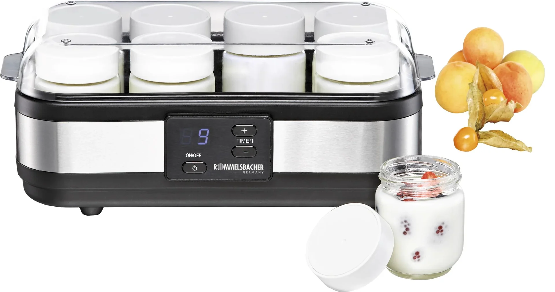 Joghurtbereiter „JG 40“, 8 Portionsbehälter, je 150 ml, Edelstahl, 40 Watt - 0