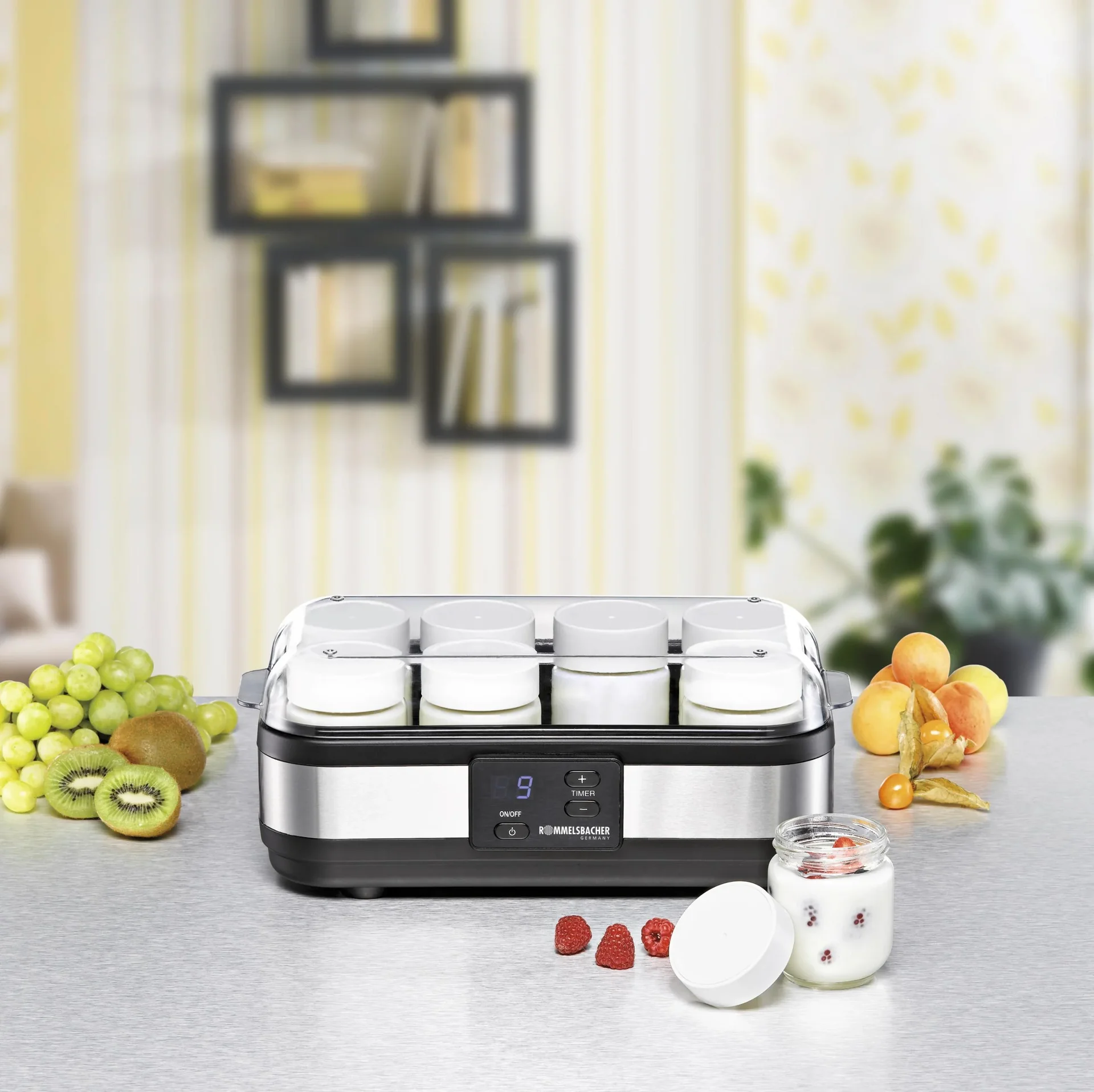 Joghurtbereiter „JG 40“, 8 Portionsbehälter, je 150 ml, Edelstahl, 40 Watt - 2