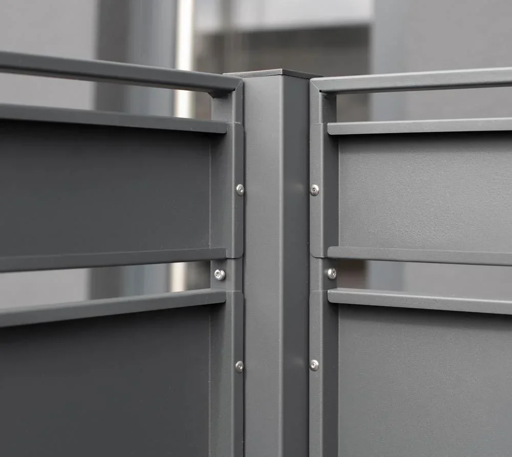 Mülltonnenverkleidung Planum 4er Box, 150 cm, anthrazit - 3