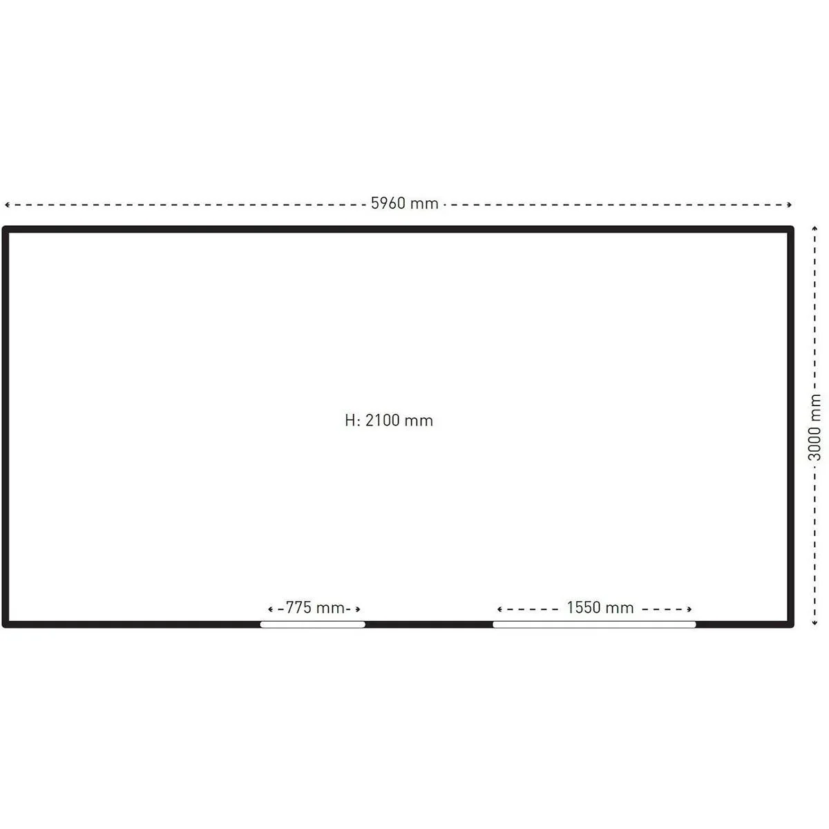Absco Highlander WG60303HK Metallgarage - 596x300x230 cm - 5