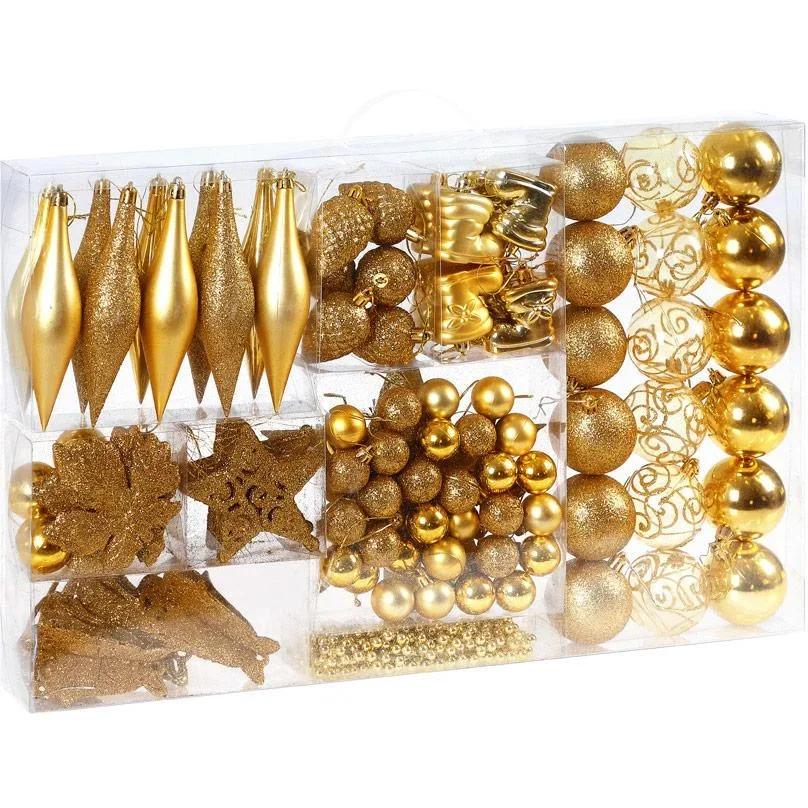 Weihnachtskugeln gold 102 Stk. - 0