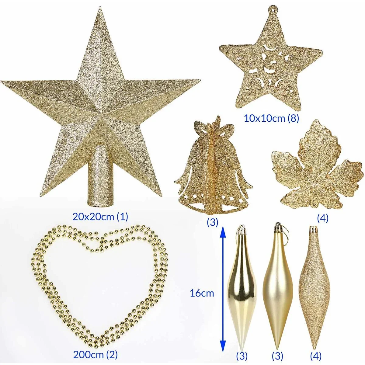 Weihnachtskugeln gold 102 Stk. - 3