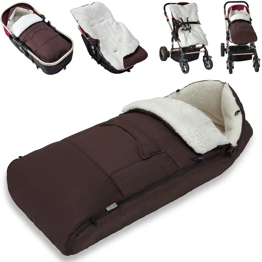 Babytrage Fußsack Braun | Tedd - 1