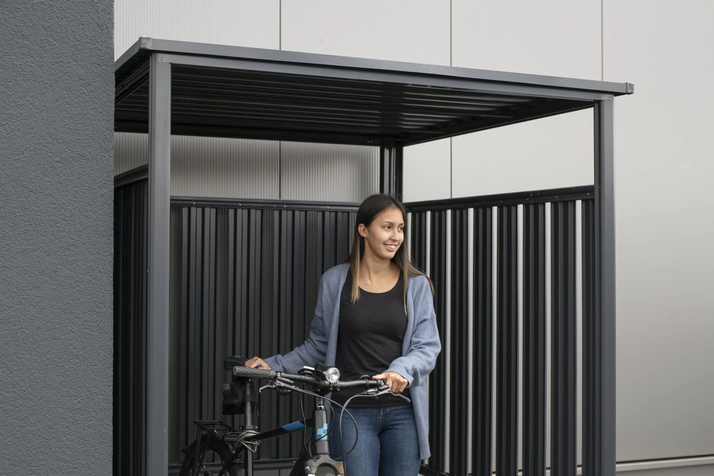 Fahrrad- und Rauchunterstand anthrazit - 2