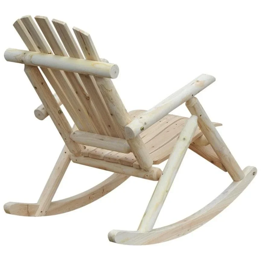 Schaukelstuhl Holz Schwingsessel Tannenholz Natur - 2