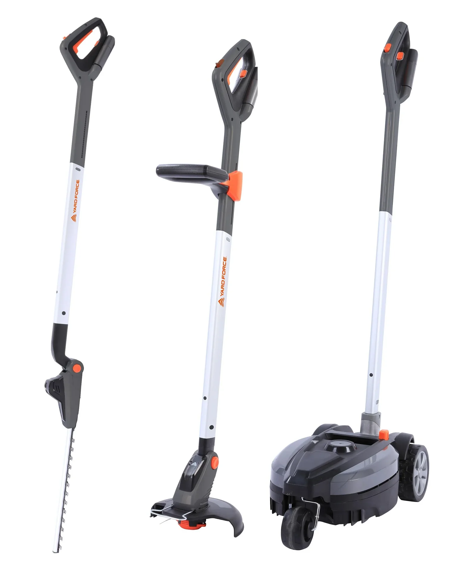 Akku-Rasenmäher, Akku-Grastrimmer und Akku-Heckenschere im Set - 3