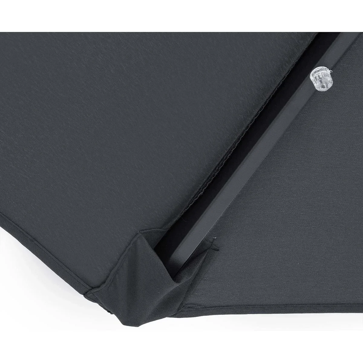 Sonnenschirm Maïmi mit LED-Beleuchtung schwenkbar anthrazit - Ø 2,7m - 1