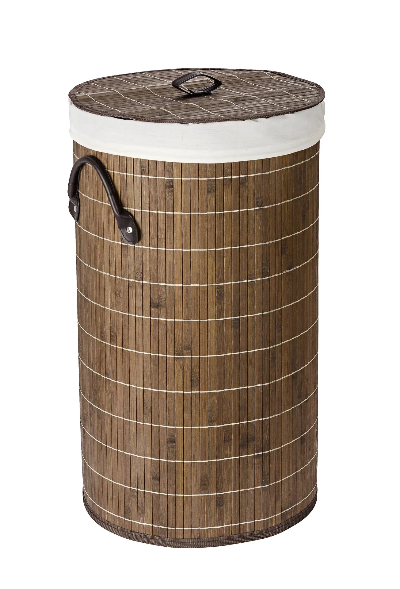 Wäschetruhe BAMBOO, dunkelbraun/ Wäschekorb 55 l - 0
