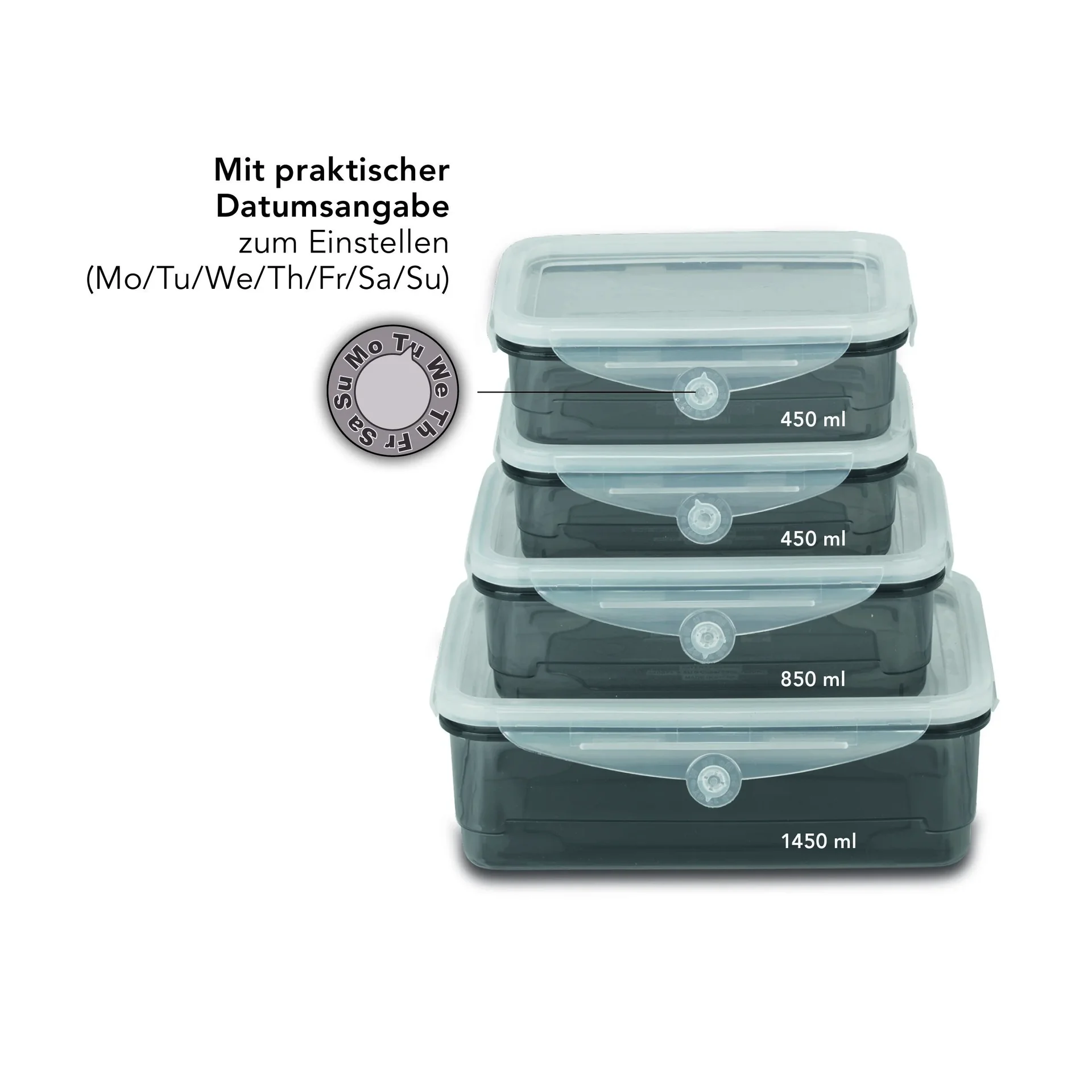 Frischhalte-Dosen-Set, 8-teilig - 0