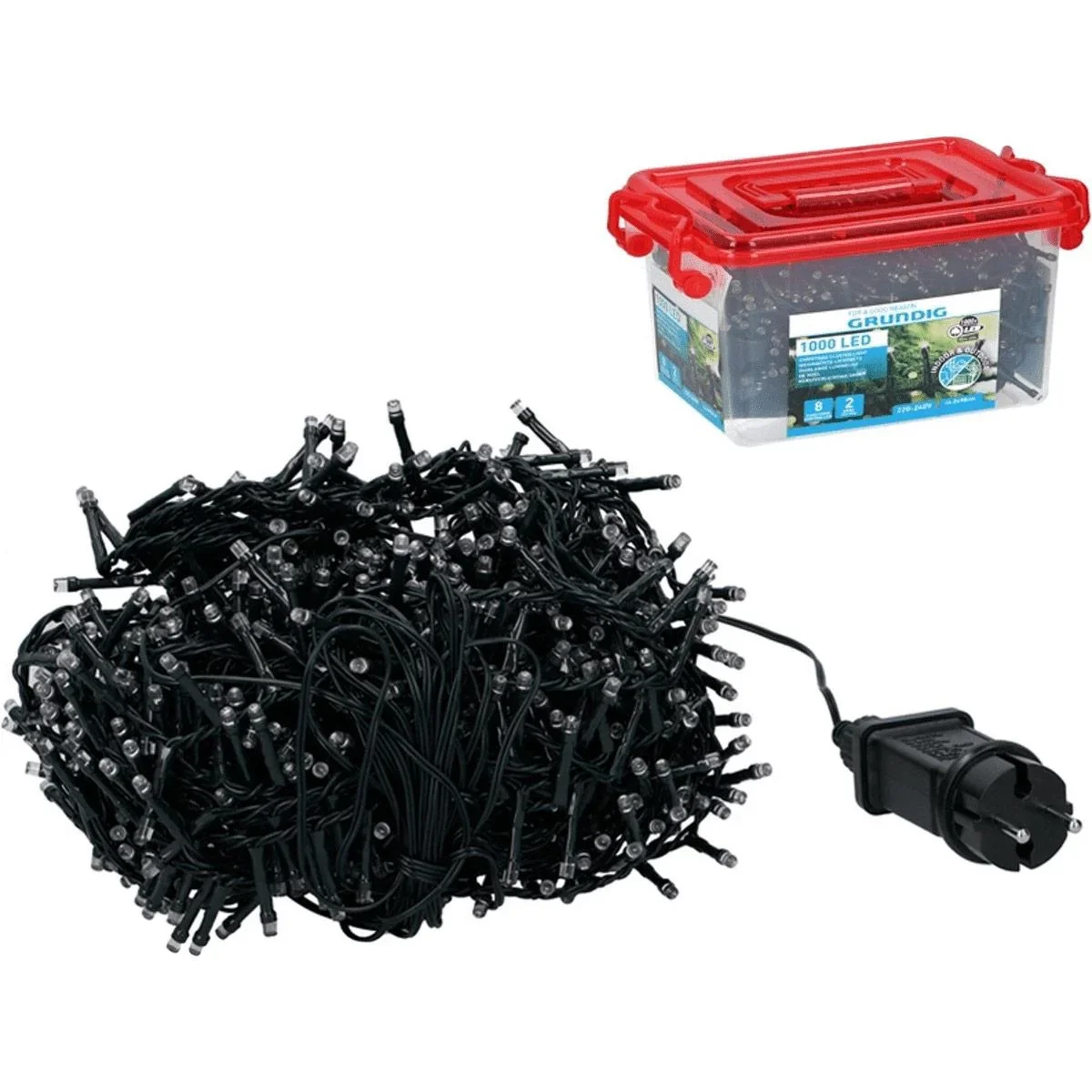 LED Lichtkette Cluster Warm-weiss 1000 stuks 25 meter - 0