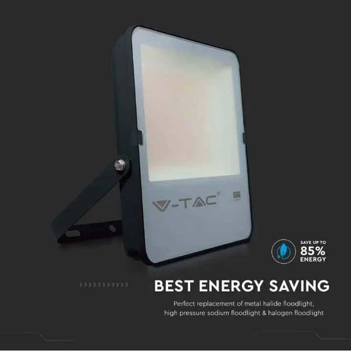 VT-302 LED-Flutlicht - 200 W - 27350 Lm - 4000K - schwarz - Extra sparsam - 2