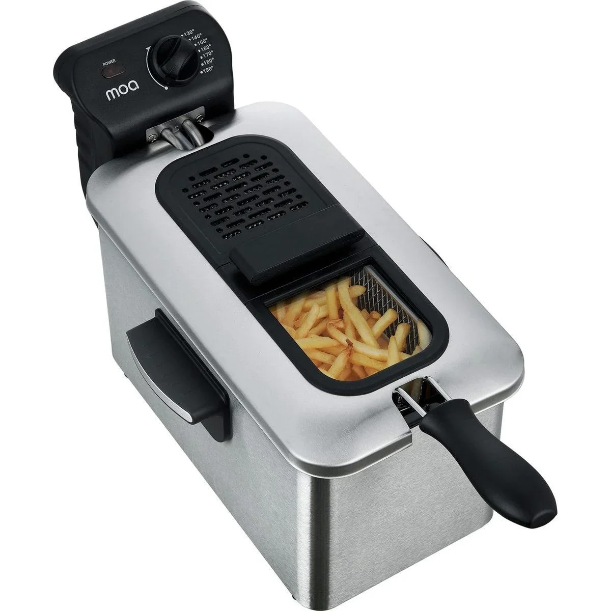 Fritteuse - Fritteuse - 3 Liter - 2000 Watt - Silber - 0