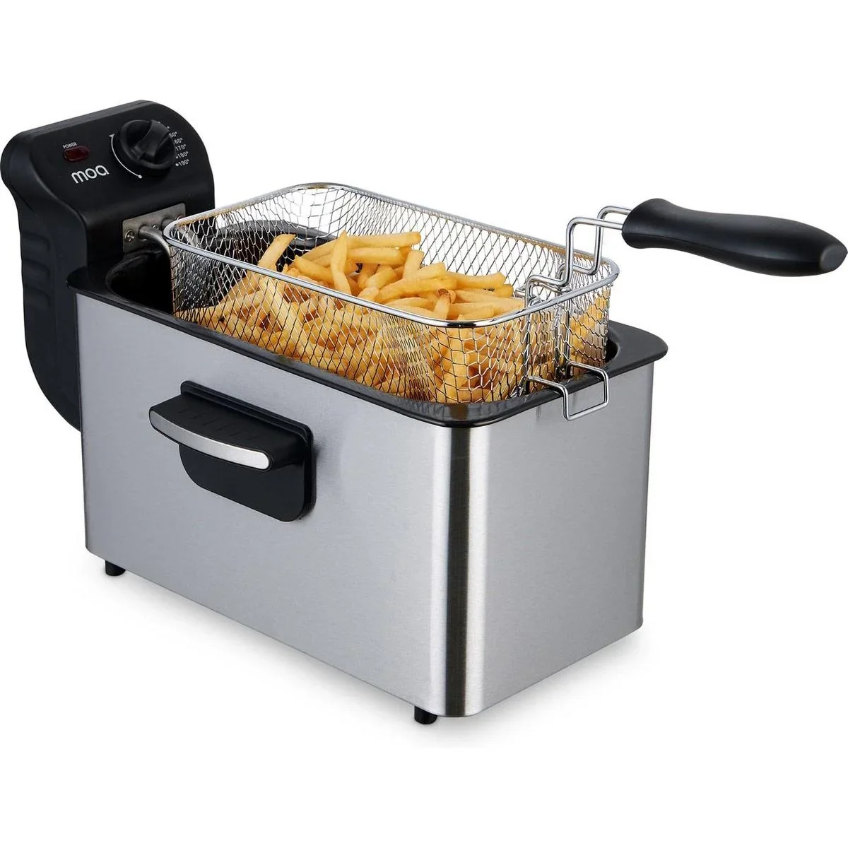 Fritteuse - Fritteuse - 3 Liter - 2000 Watt - Silber - 3