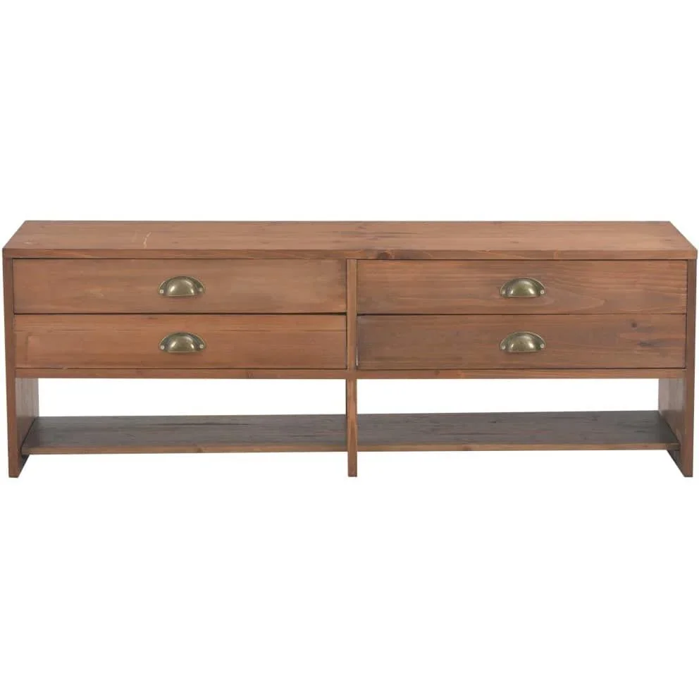 TV-Schrank 4 Schubladen 120x30x40 cm Kiefer massiv - 2