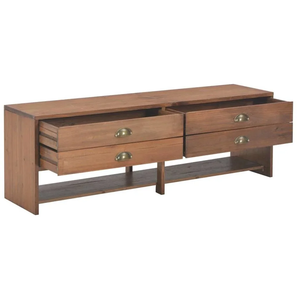 TV-Schrank 4 Schubladen 120x30x40 cm Kiefer massiv - 3
