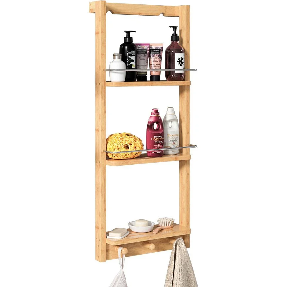 Bambus Duschregal - Badezimmerschrank - Regal- 70x28,5x10cm - 2