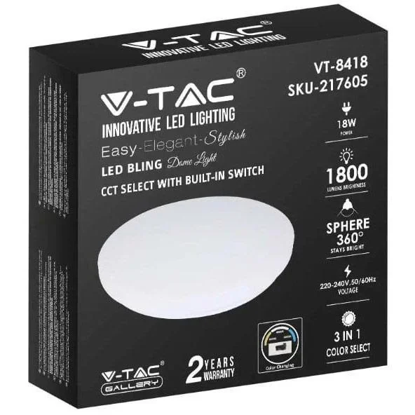 VT-8418-M LED-Deckenleuchte - 18W - 1800 Lumen - 1
