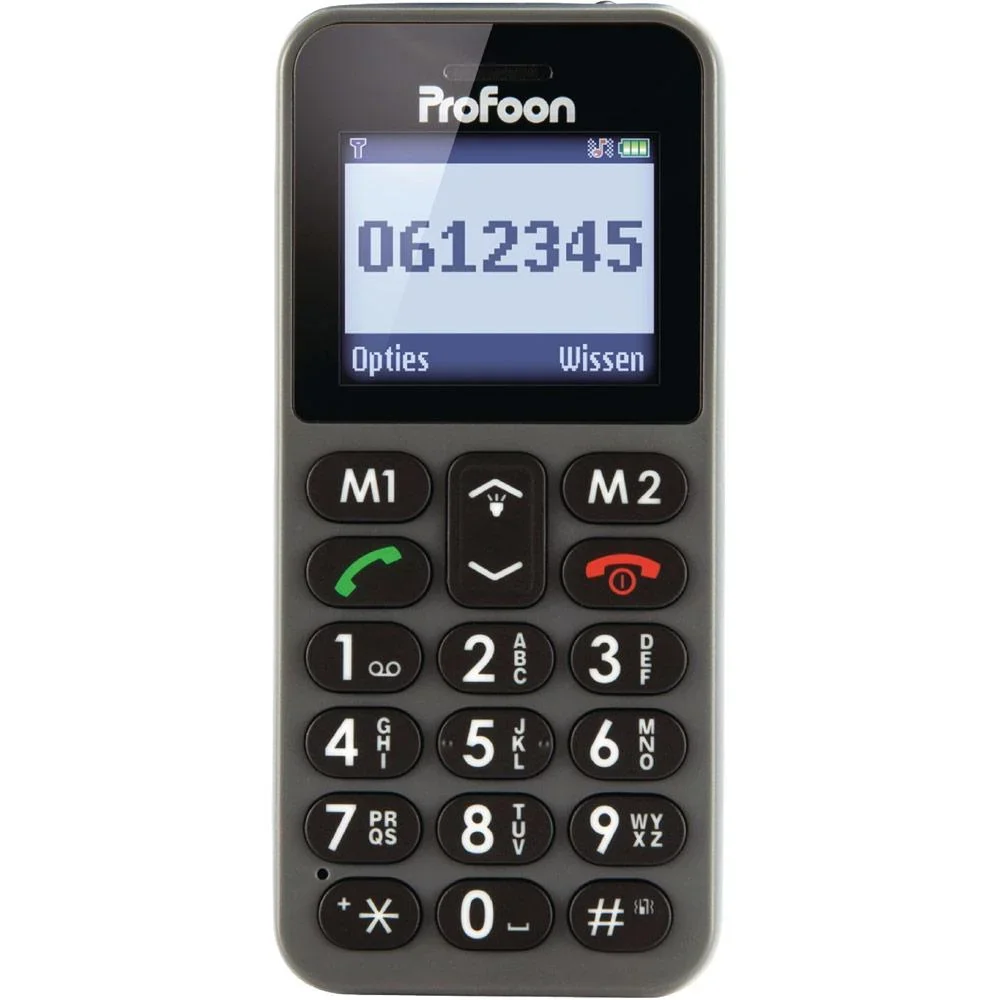Mobiltelefon 1.8" Grosstastentelefon Dunkelgrau - 0