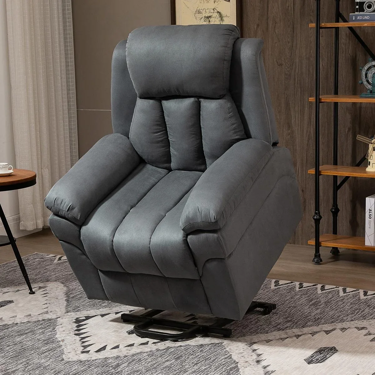Elektrischer Fernsehsessel Aufstehsessel Relaxsessel Sessel mit Aufstehhilfe, Grau, 96 x 93 x 105 cm - 1