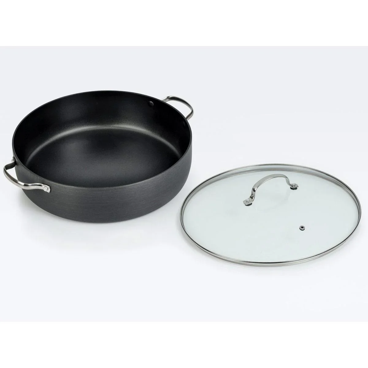 Mehrzer - Runde Kasserolle mit Glasdeckel - 34cm - 0