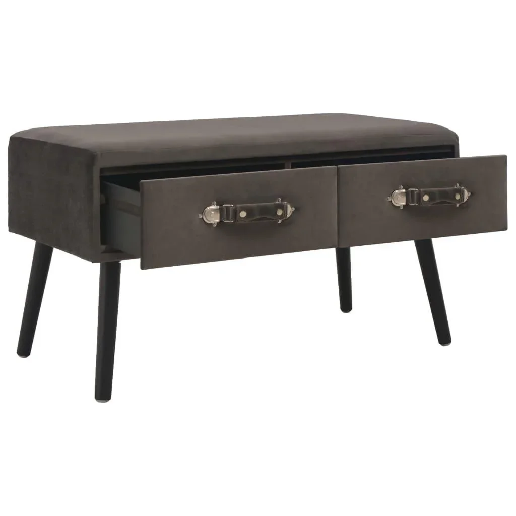 Couchtisch 80x40x46 cm Samt grau - 2