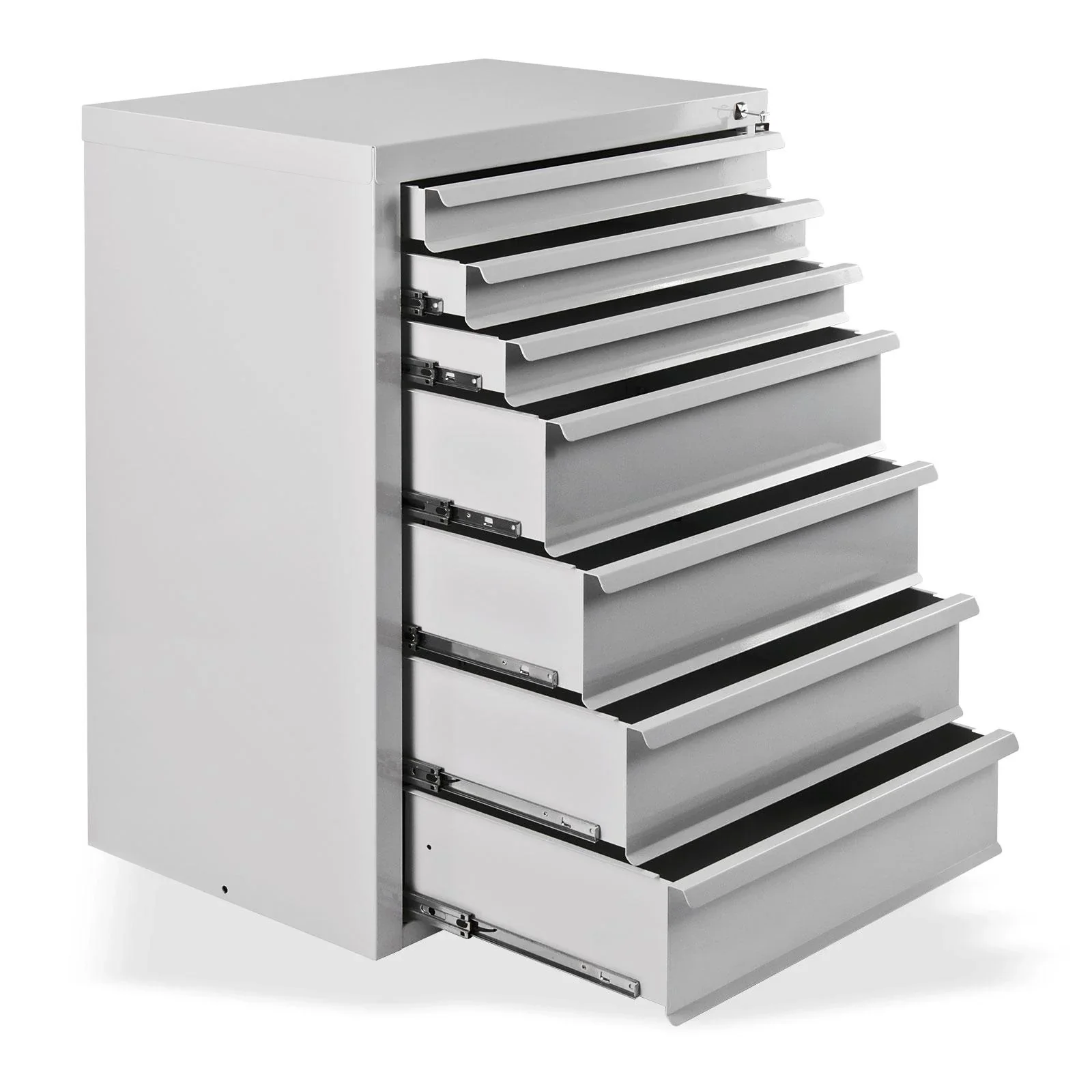 Schubladenschrank / Werkzeugschrank mammut, 7 Schubladen, RAL 7035 - 2