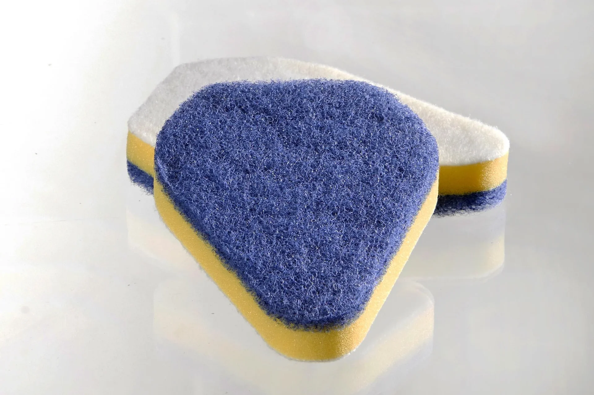 Bad-Wischer, Wischmopp mit Schwammbürste & Teleskopstiel, spezielle Wischform, ausziehbar 45-90 cm - 6