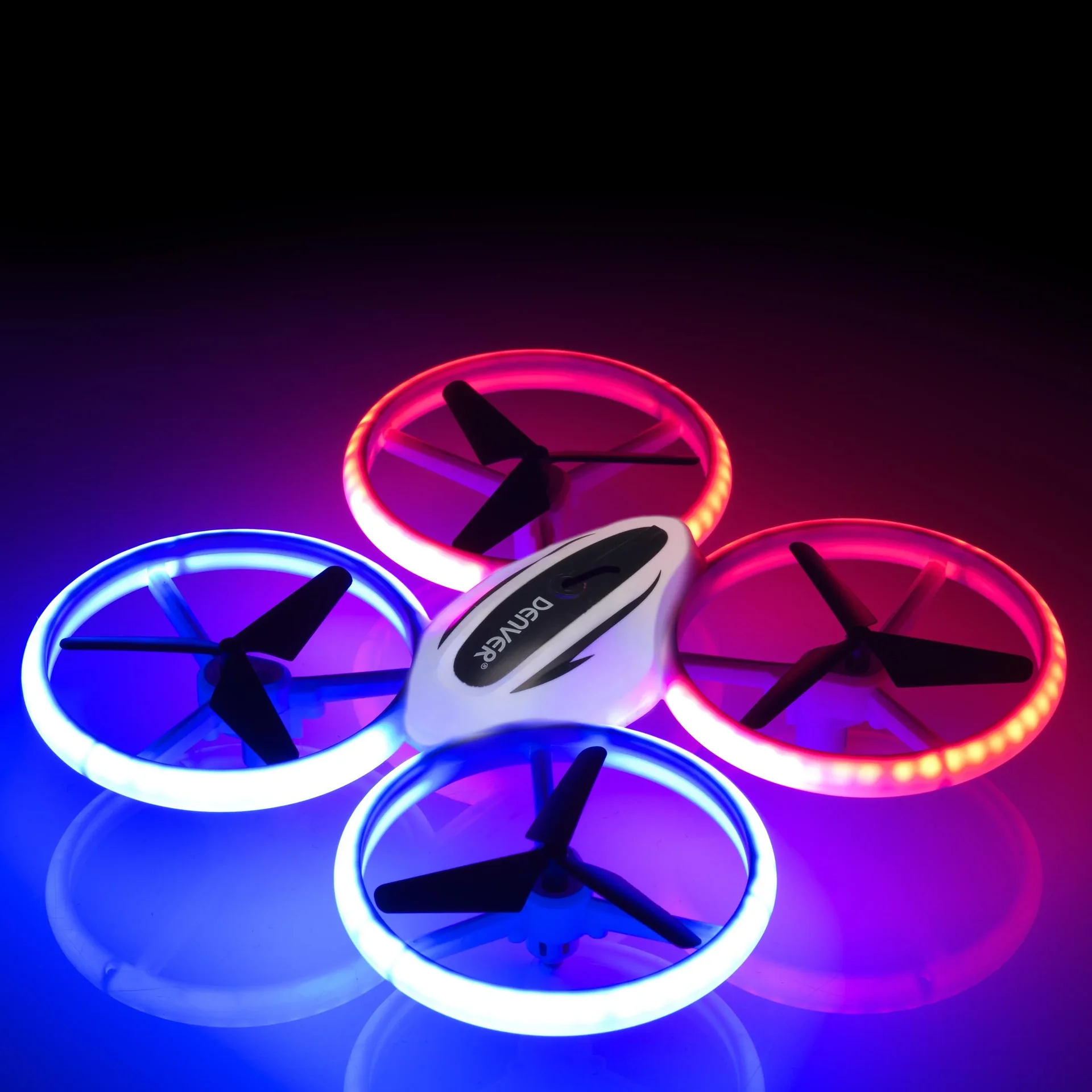 Drohne 17 cm, 4 Kanal mit Gyroskop und LED Licht - 0