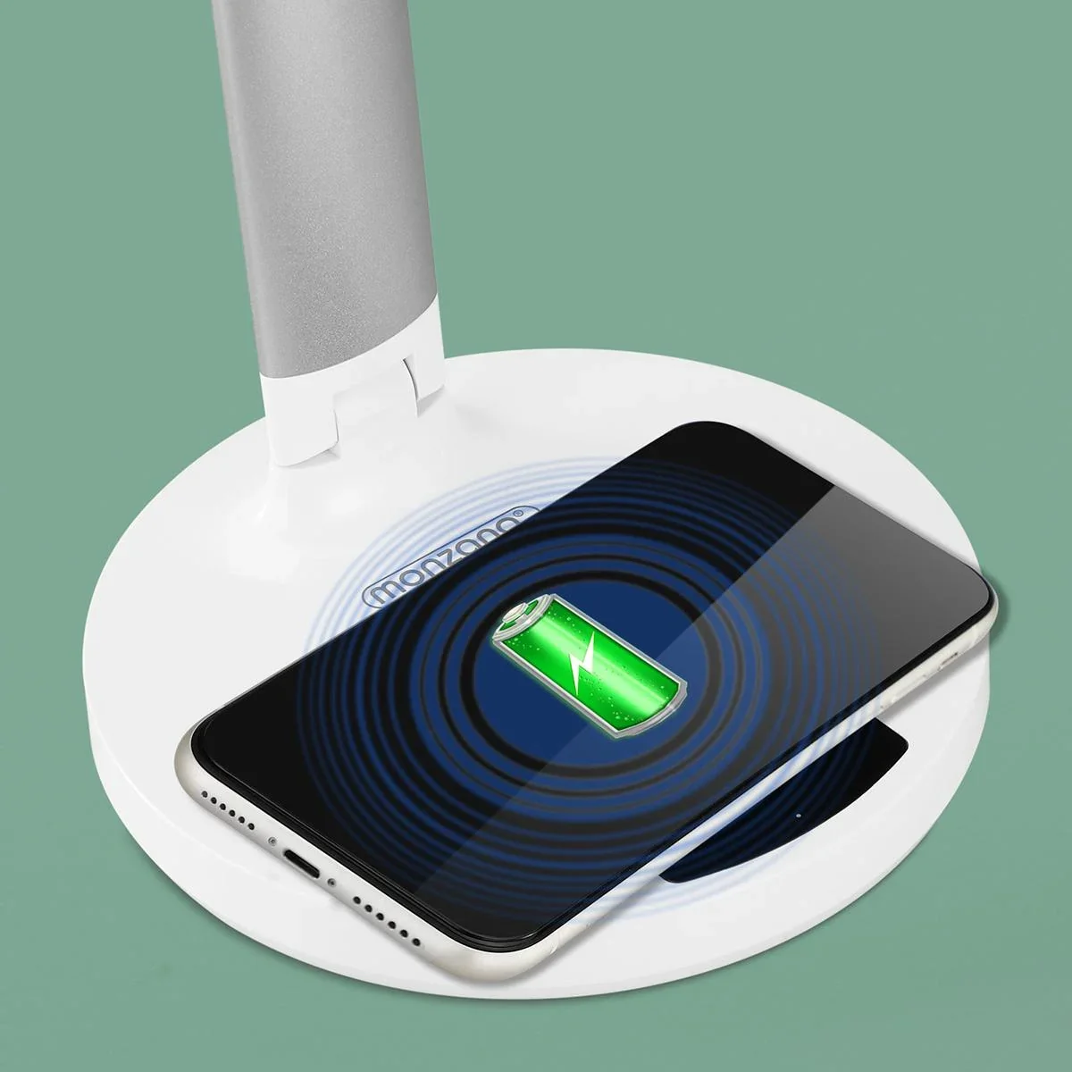 LED-Tischleuchte - Dimmbar - Weiß/Silber- 36 x 5 cm - 7