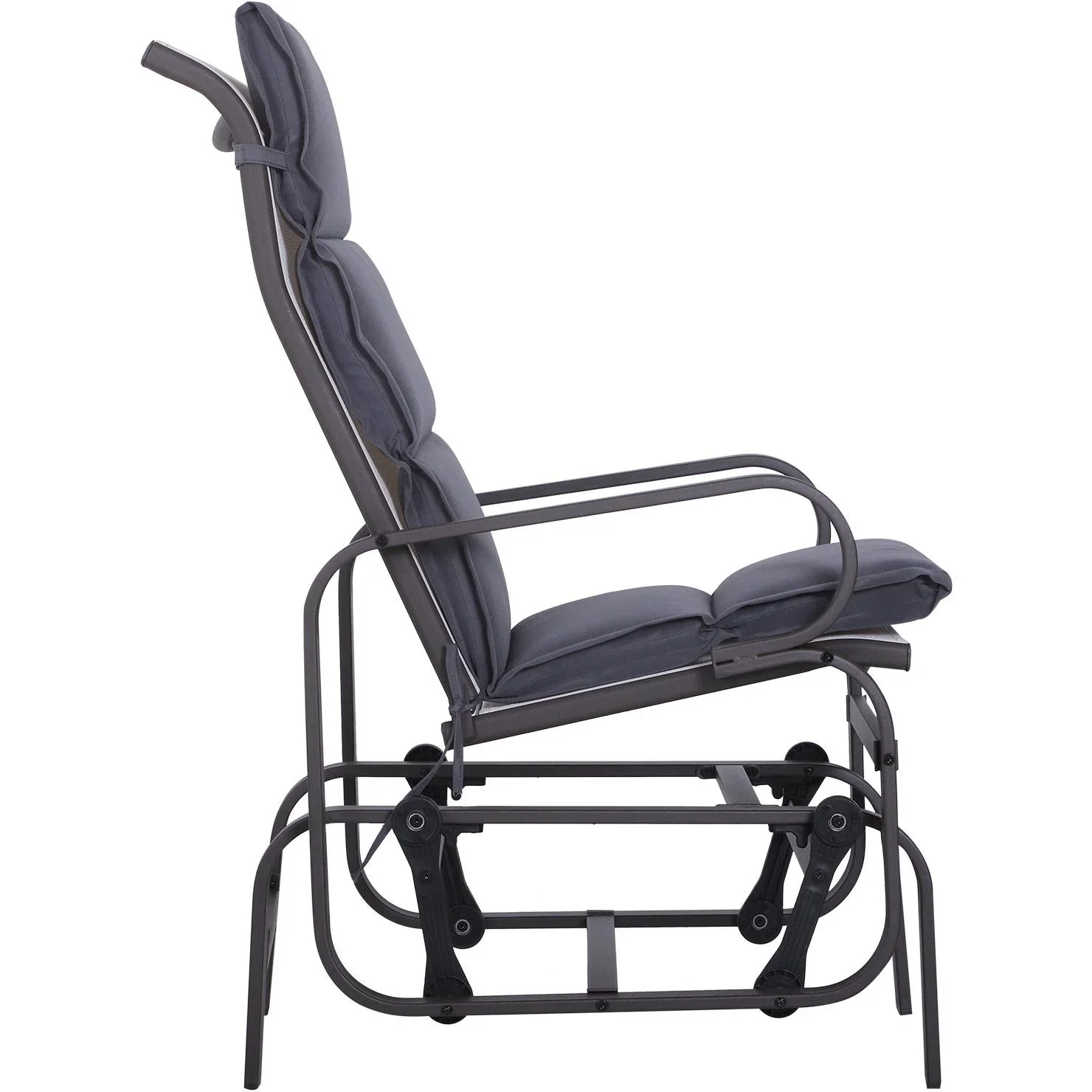 4er-Set Liegenauflage Liegenpolster Gartenliege faltbar 5 Segmente Polyester + Baumwollfaser Grau 118 x 48 x 4,5 cm - 5