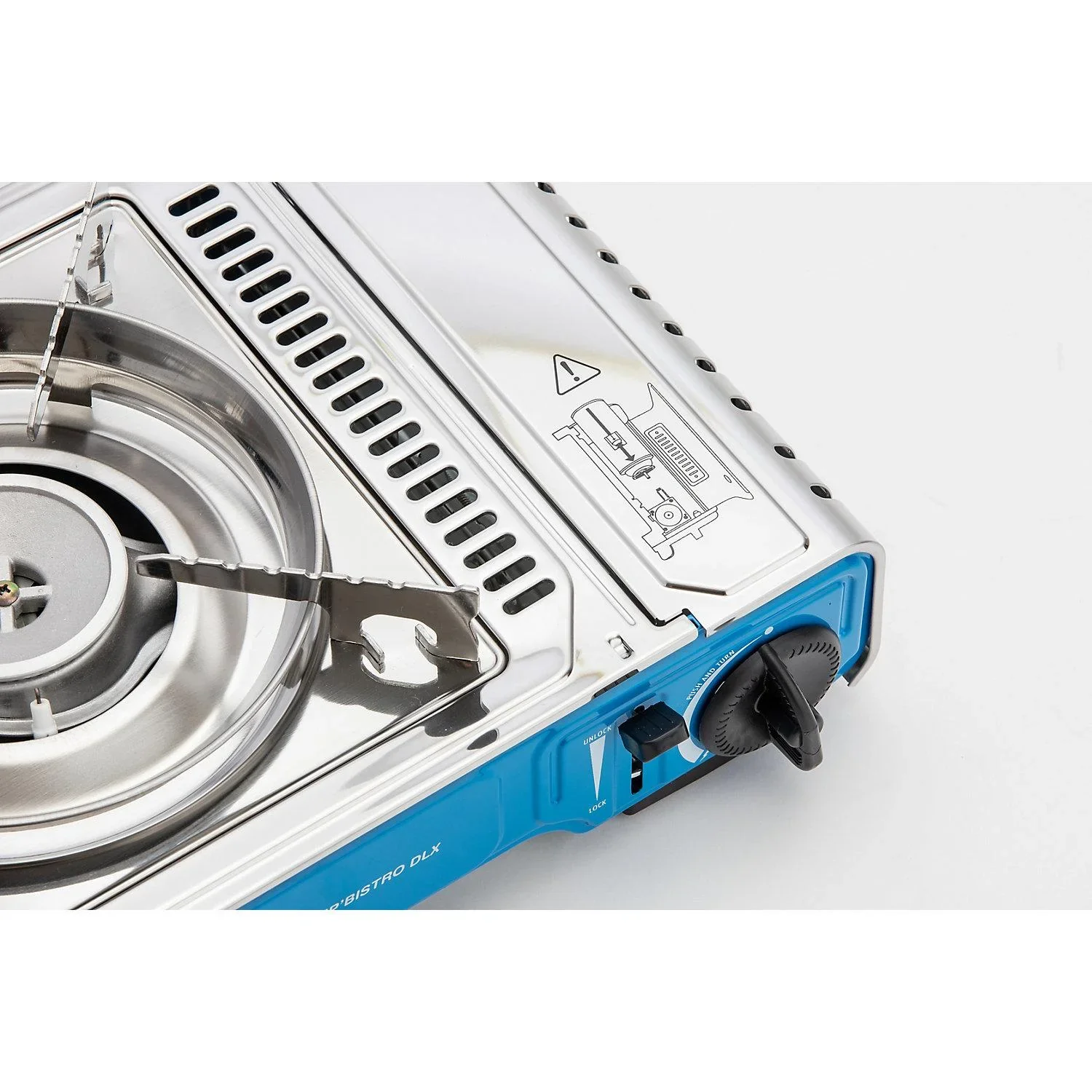 Camp'Bistro  DLX Campingkocher mit Piezozündung und Überhitzungsschutz, Edelstahleinlage, inkl. Transportkoffer - 2