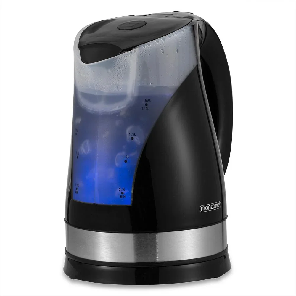 Wasserkocher Design Schwarz/Silber 1,7L - 0