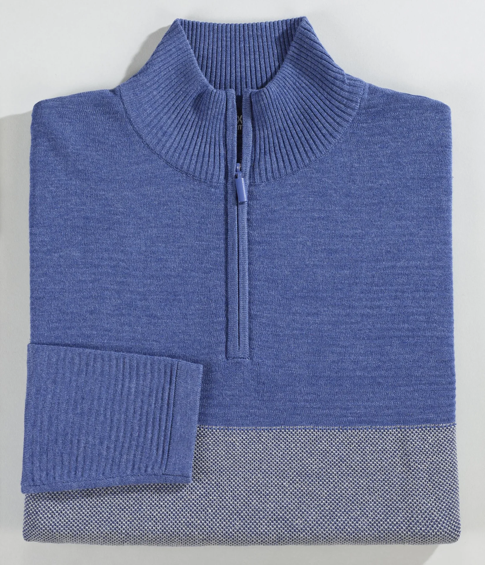 Pullover mit Reißverschluß, Farbe royal, Gr.M - 3