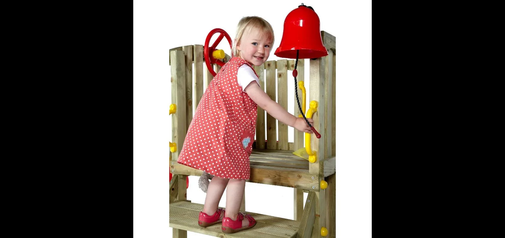 Kleinkinder Turm mit Babyschaukel, Outdoor-Kletterturm für Kleinkinder aus Holz, Babyschaukel, Rutsche, natur - 7