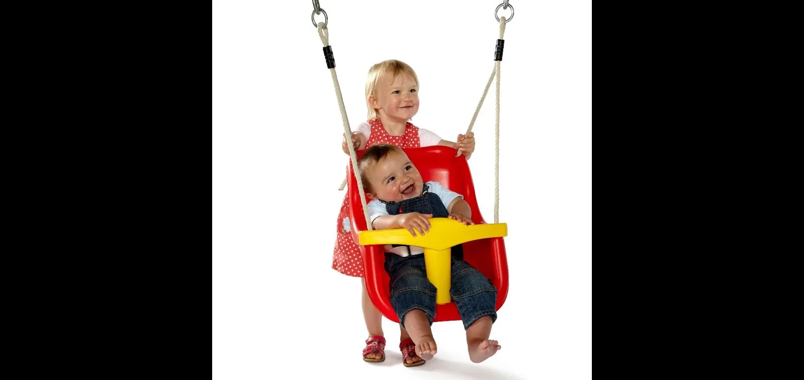 Kleinkinder Turm mit Babyschaukel, Outdoor-Kletterturm für Kleinkinder aus Holz, Babyschaukel, Rutsche, natur - 8