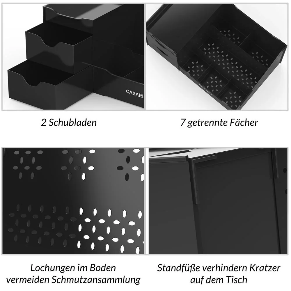 Make-up-Organizer schwarz - 7