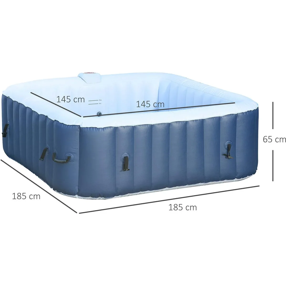 Whirlpool für 2-3 Personen weiß/blau - 2