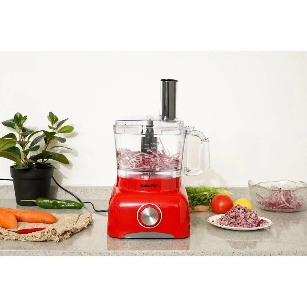 Küchenmaschine - 600W - 1,2L - Rot - 2